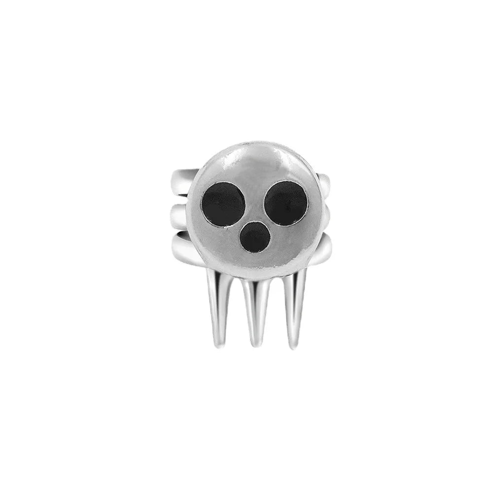 Anime Soul Eater Death the Kid Skull Cosplay Ring Metal Adjustable Rings Unisex Jewelry Halloween Accessories Props