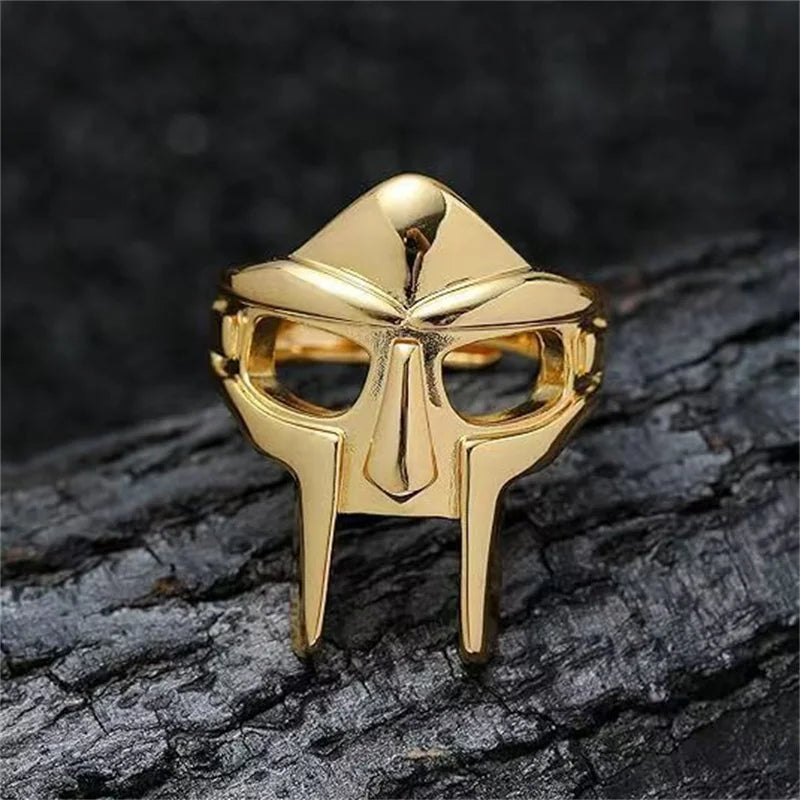 Wicked Egyptian Pharaoh Ring Gothic Accessories For Men Gladiator Mf Doom Ring Punk Adjustable Rings Party Club Confessing Gift